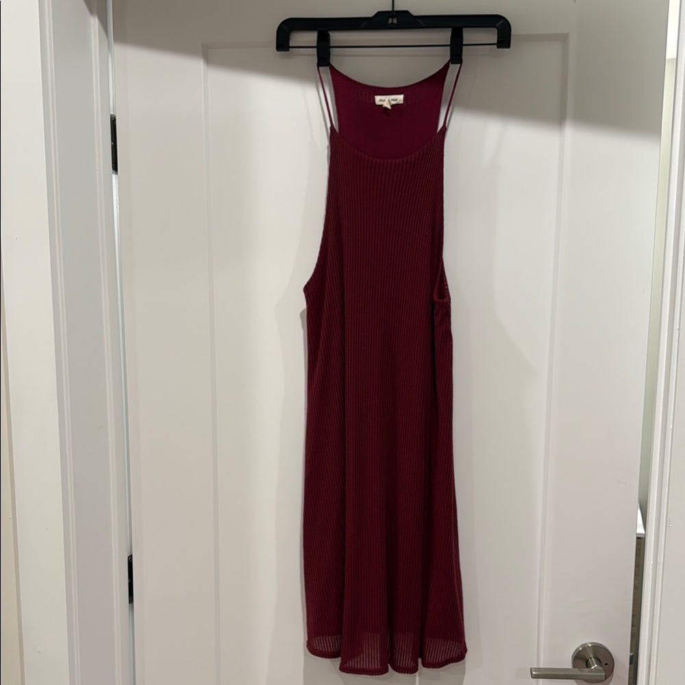 Silence + Noise Red Halter Sundress